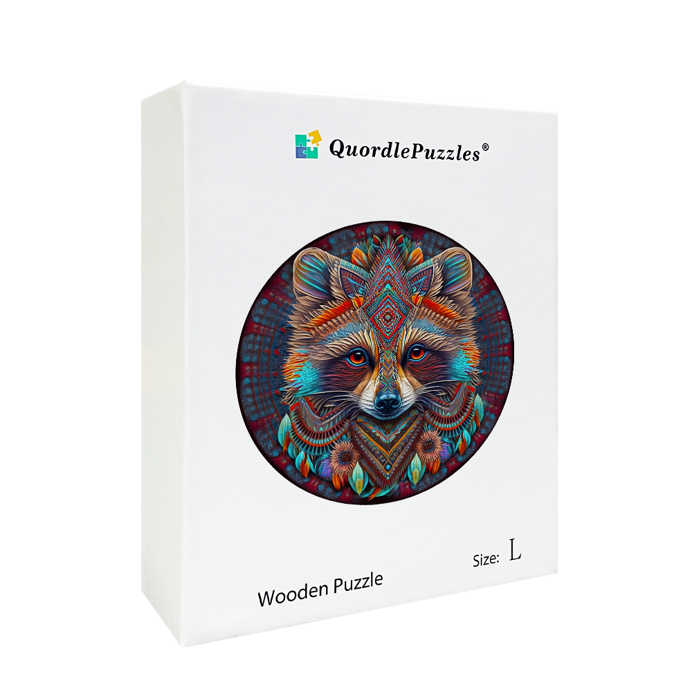 Mandala Raccoon trä pussel