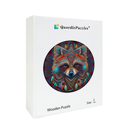 Mandala Raccoon trä pussel