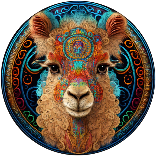 Alpaca Mandala trä pussel