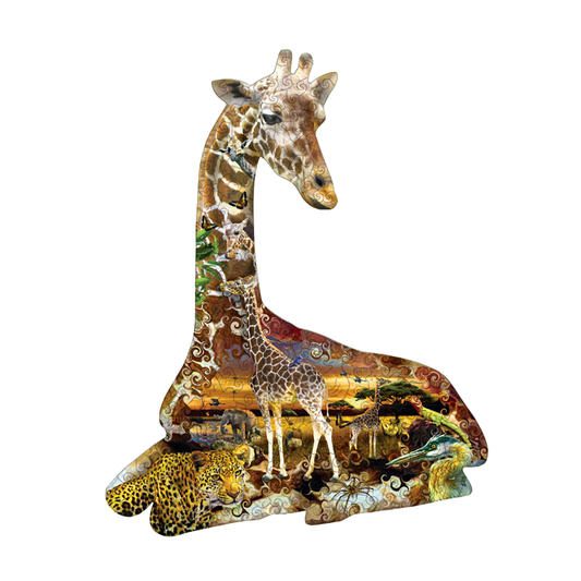 African Spots Wooden Jigsaw Puzzle