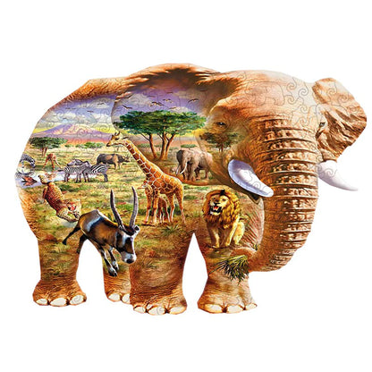 Chesterman Elephant Wooden Jigsaw Puzzle