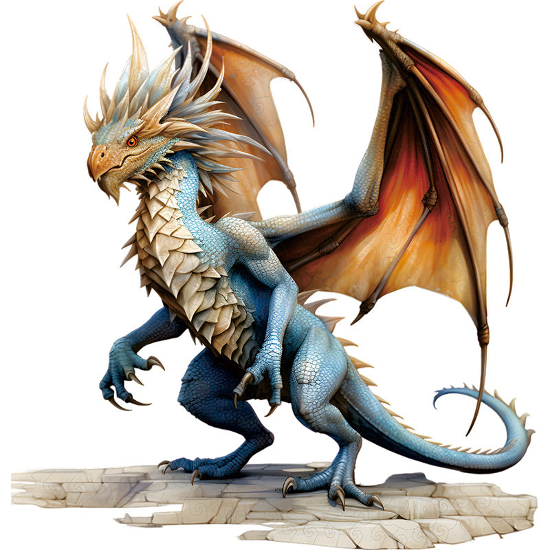 Fantasy dragon clipart isolerad