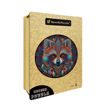 Mandala Raccoon trä pussel