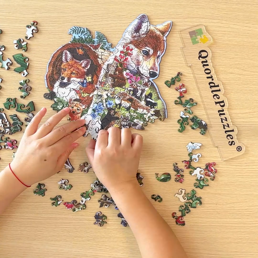 Wolf Face Wooden Jigsaw Puzzle