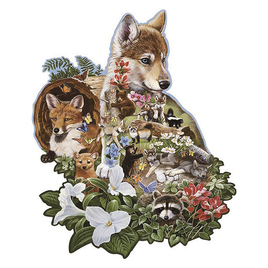 Wolf Face Wooden Jigsaw Puzzle