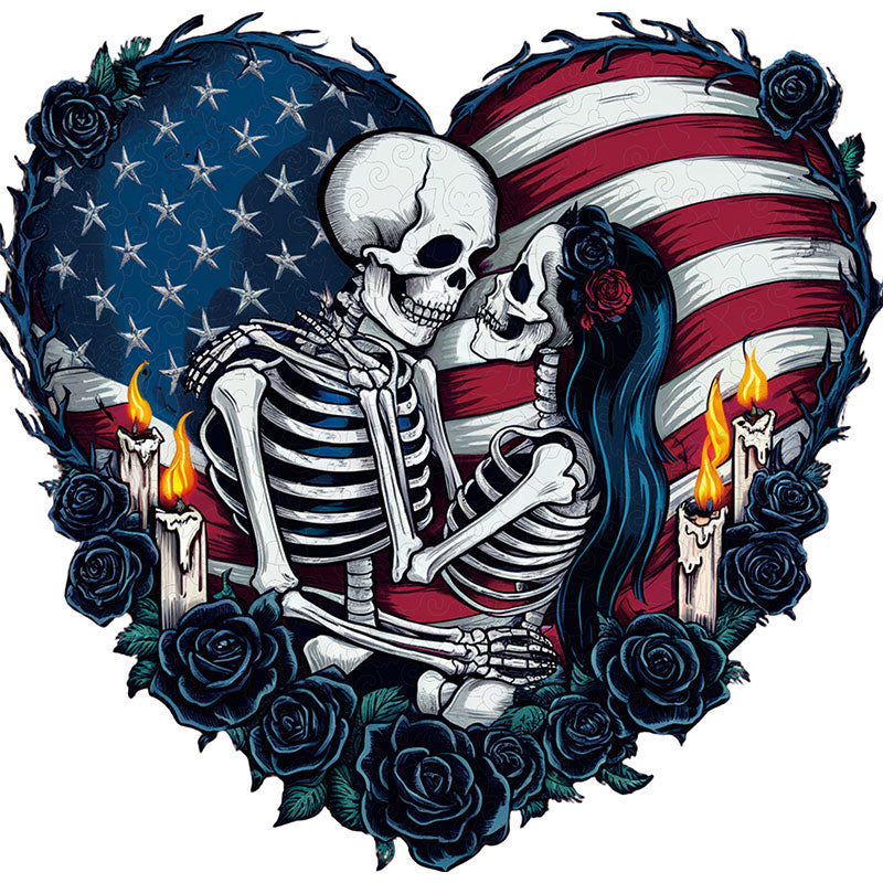 🔥SISTA DAG 85% RABATT - American Flag Gothic Heart